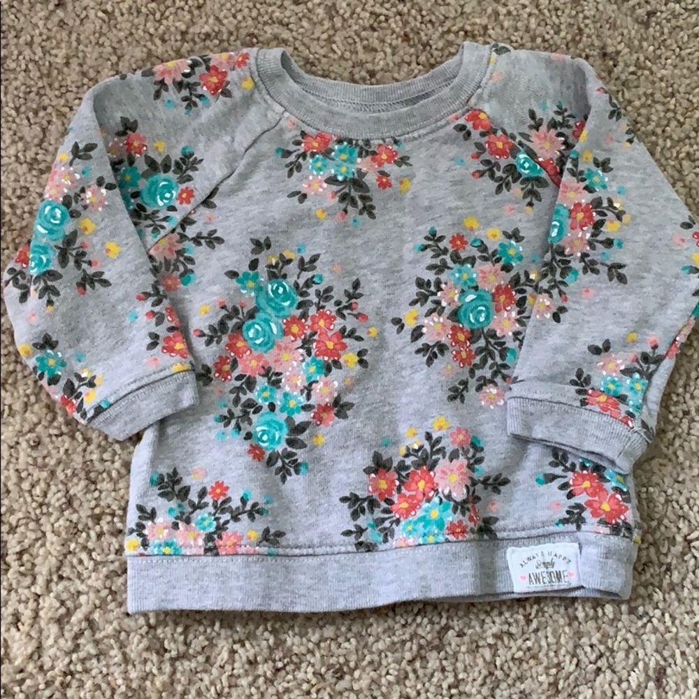 Floral crew neck sweatshirt